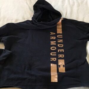 Under Armour Women's Black and Gold Hoodie